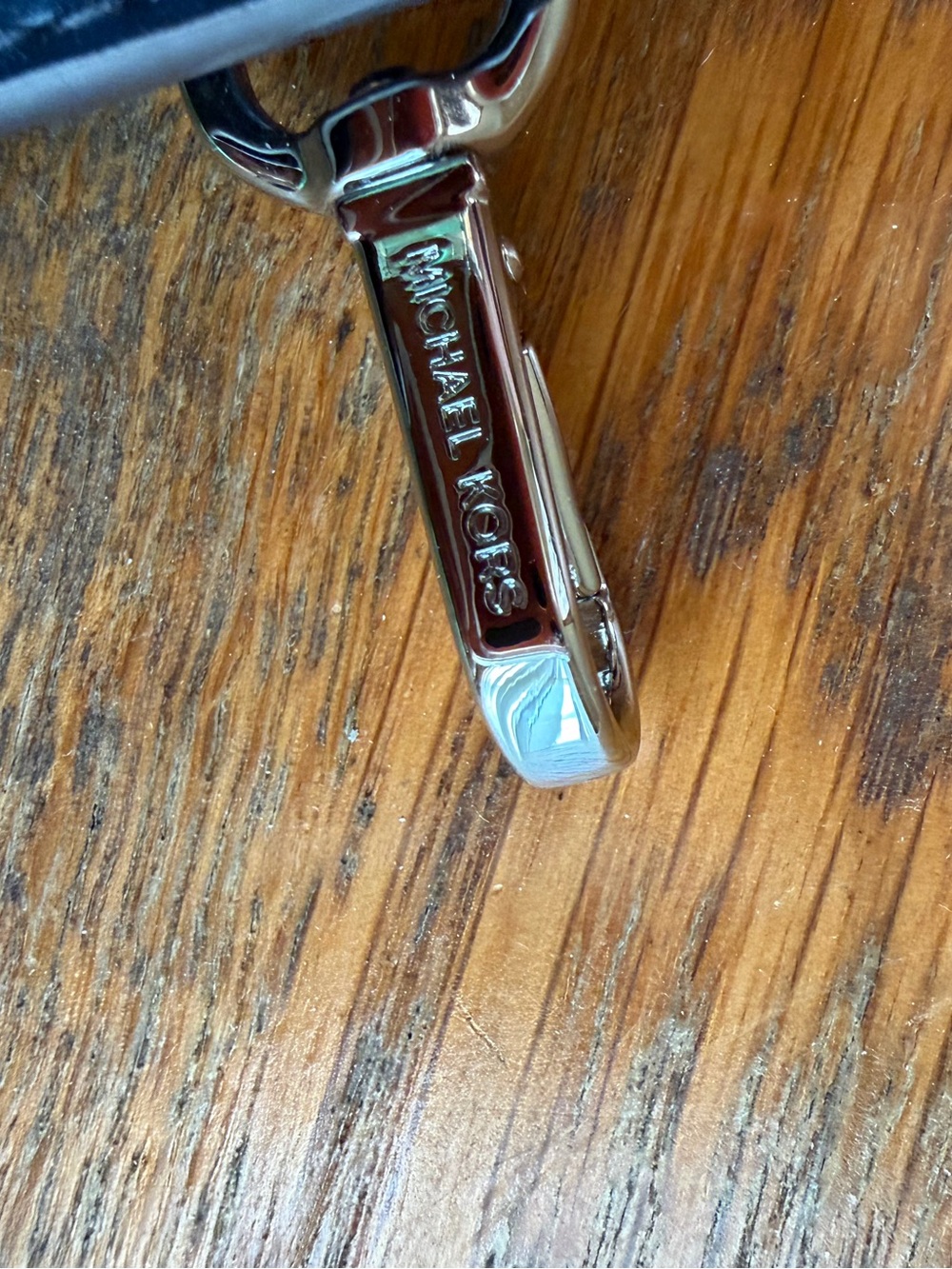 Michael Kors MK Envelope Card Wallet Key Chain Blue With Silver - Picture 4 of 5